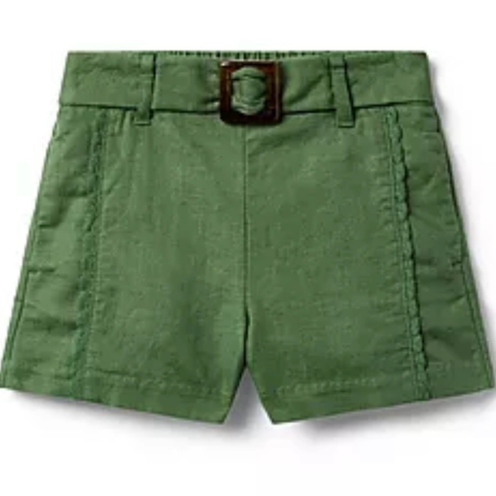 NWT Girls 2T Janie & Jack olive green shorts.